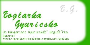 boglarka gyuricsko business card